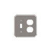 0035D-SWT-PLG-CP Sherle Wagner International Harrison Double Single Switch & Duplex Plug Plate in Polished Chrome metal finish