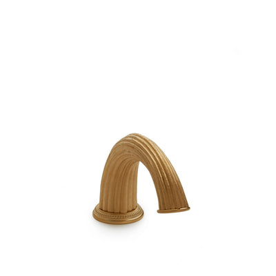 0821DKT-GP Sherle Wagner International Classical Textured Deck Mount Tub Spout in Gold Plate metal finish