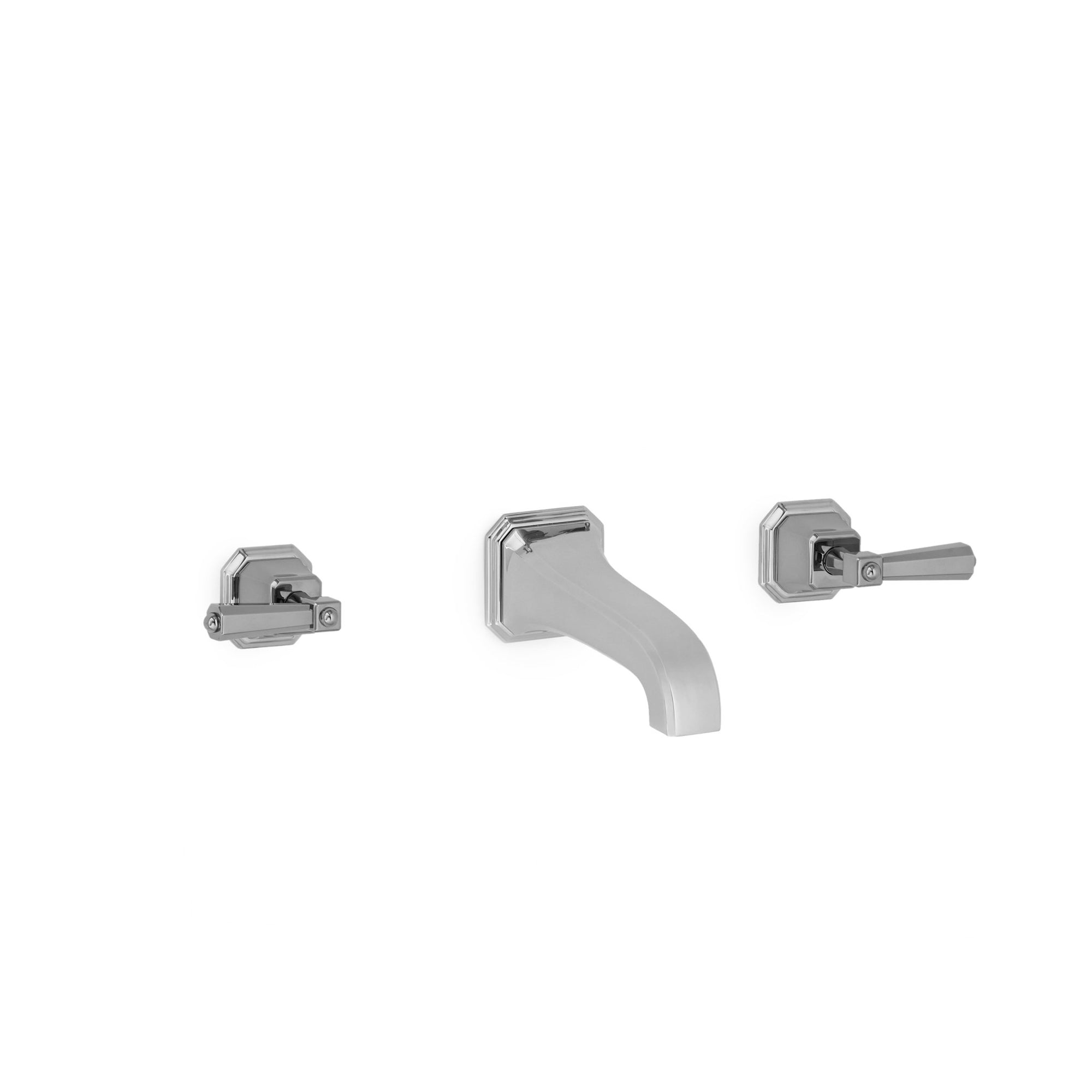 0980WBS824-S-CP Sherle Wagner International Harrison Lever Wall Mount Faucet Set Small in Polished Chrome metal finish