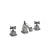 0981BSN-CP Sherle Wagner International Harrison Cross Handle Faucet Set in Polished Chrome metal finish