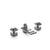 2015BSN-CP Sherle Wagner International Nouveau Knob Faucet Set in Polished Chrome metal finish
