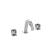 2104BSN108-S-BRTI-CP Sherle Wagner International Short Arco with Novem Knob Faucet Set with Semiprecious Brown Tiger Eye inserts in Polished Chrome metal finish
