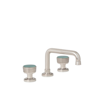 2165BSN806-BL01-HP Sherle Wagner International Bermuda insert Keystone Ceramic Insert Knob Faucet Set in High Polished Platinum metal finish
