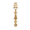 2913-1-1034-112-RKCR-GP Sherle Wagner International Slide Bolt with Rock Crystal Insert Knurled Pull in Gold Plate metal finish