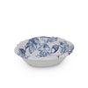 3362-99BL-WH Sherle Wagner International Ceramic Soap Dish with Acorn & Oakleaf Blue on White