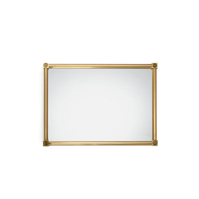 4269M21-BRTI-GP Sherle Wagner International Modern Mirror with Brown Tiger Eye insert in Gold Plate metal finish