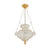7122LX-GP Sherle Wagner International Crystal Chandelier with Louis XVI Canopy in Gold plate metal finish