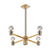 7210-CHND-PN_GP Sherle Wagner International Nouveau Chandelier in Polished Nickel and Gold plate metal finish