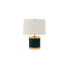 7301-GR03-GP Sherle Wagner International Blue Spruce insert Mode Low Ceramic Table Lamp in Gold Plate metal finish