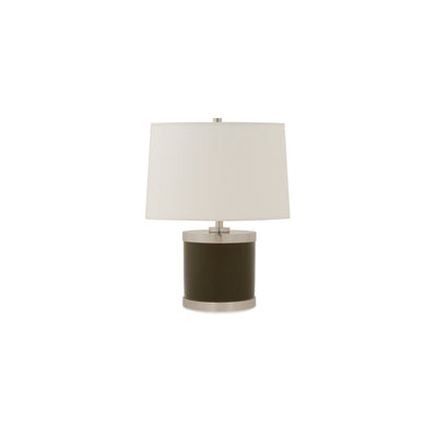 7301-GR04-PN Sherle Wagner International Olive insert Mode Low Ceramic Table Lamp in Polished Nickel metal finish
