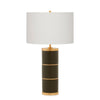 7303-GR04-GP Sherle Wagner International Olive insert Mode 3-Tier Ceramic Table Lamp in Gold Plate metal finish