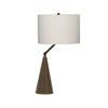 7310-S-GR04-OB Sherle Wagner International Olive insert Cone Ceramic Table Lamp with Adjustable Arm in Oil Rubbed Brass metal finish