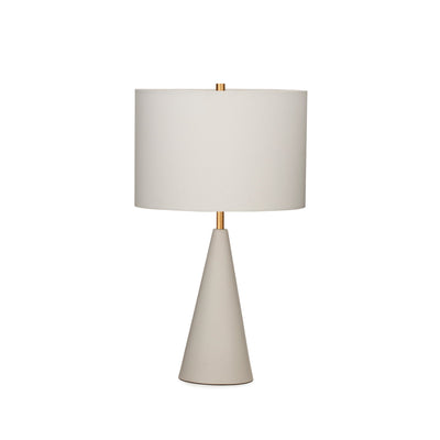 7310-SWHT-GP Sherle Wagner International Satin White insert Cone Ceramic Table Lamp in Gold Plate metal finish