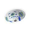 UE14-107A-WH Sherle Wagner International Artichoke on White Ceramic Under Edge Sink