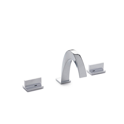 001BSN108-S-CP Sherle Wagner International Short Arco with Aqueduct Lever Faucet Set in Polished Chrome metal finish