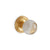 0021DOR-RKCR-GP Sherle Wagner International Semiprecious Rock Crystal Sphere Door Knob in Gold Plate metal finish