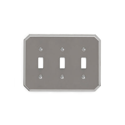0035T-SWT-CP Sherle Wagner International Harrison Triple Switch Plate in Polished Chrome metal finish