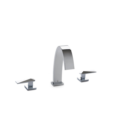 003DKT302-CP Sherle Wagner International Aqueduct with Prism Lever Deck Mount Tub Set in Polished Chrome metal finish