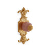 0060-RSQU-GP Sherle Wagner International Rose Quartz Insert Leaves Cabinet & Drawer Knob in Gold Plate metal finish