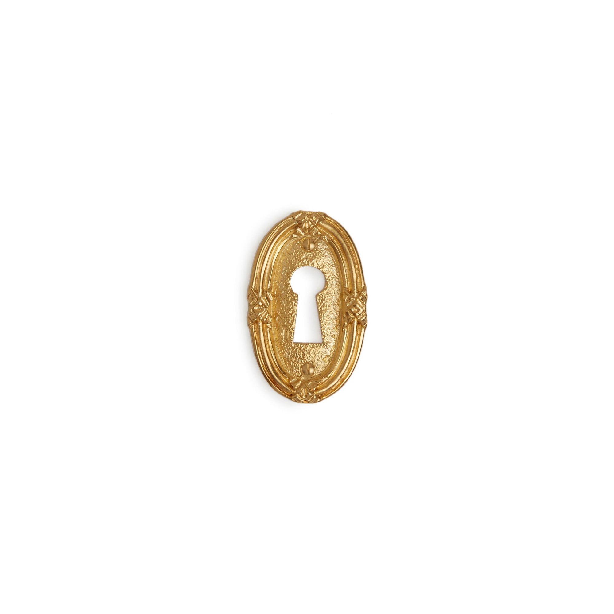 0080-GP Sherle Wagner International Ribbon & Reed Keyhole in Gold Plate metal finish