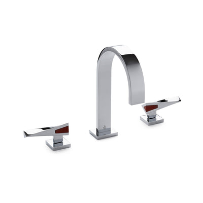 008BSN101-JASP-CP Sherle Wagner International Arbor with Arco Lever Faucet Set with Semiprecious Jasper inserts in Polished Chrome metal finish