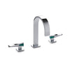 008BSN101-MALA-CP Sherle Wagner International Arbor with Arco Lever Faucet Set with Semiprecious Malachite inserts in Polished Chrome metal finish