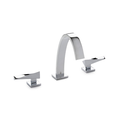 008BSN102-CP Sherle Wagner International Aqueduct with Arco Lever Faucet Set in Polished Chrome metal finish