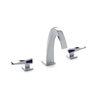 008BSN108-LAPI-CP Sherle Wagner International Arco with Arco Lever Faucet Set with Semiprecious Lapis Lazuli inserts in Polished Chrome metal finish