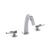 008BSN108-RSQU-CP Sherle Wagner International Arco with Arco Lever Faucet Set with Semiprecious Rose Quartz inserts in Polished Chrome metal finish