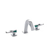 008BSN108-S-MALA-CP Sherle Wagner International Short Arco with Arco Lever Faucet Set with Semiprecious Malachite inserts in Polished Chrome metal finish