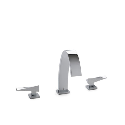 008DKT302-CP Sherle Wagner International Aqueduct with Arco Lever Deck Mount Tub Set in Polished Chrome metal finish