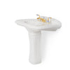 0214PED-WHT Sherle Wagner International White Classical Ceramic Pedestal Side View