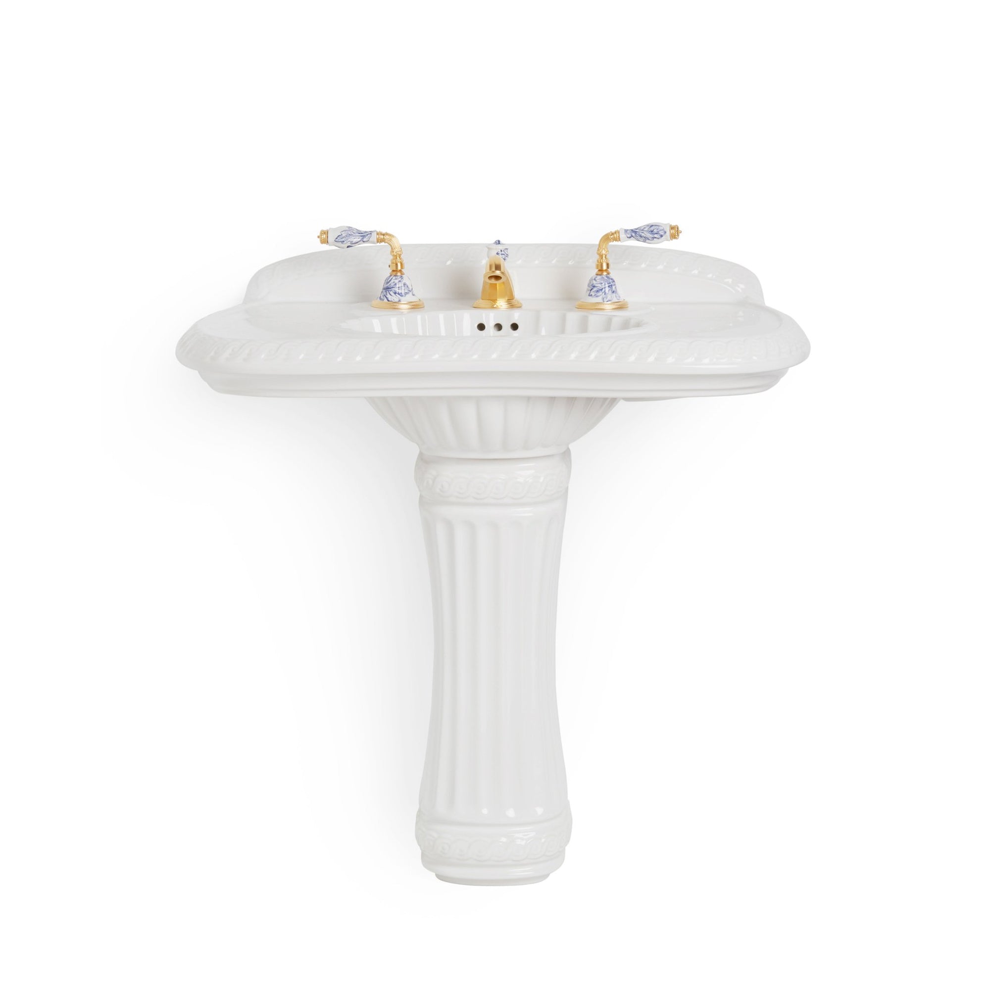 0214PED-WHT Sherle Wagner International White Classical Ceramic Pedestal