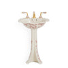 0222PED-99GA-SD Sherle Wagner International Acorn & Oakleaf Garnet Ceramic Tulip Pedestal