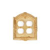 0458D-PLG-GP Sherle Wagner International Grapes Double Duplex Plug Plate in Gold Plate metal finish