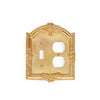 0458D-SWT-PLG-GP Sherle Wagner International Grapes Double Single Switch & Duplex Plug Plate in Gold Plate metal finish