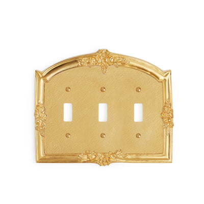 0458T-SWT-GP Sherle Wagner International Grapes Triple Switch Plate in Gold Plate metal finish