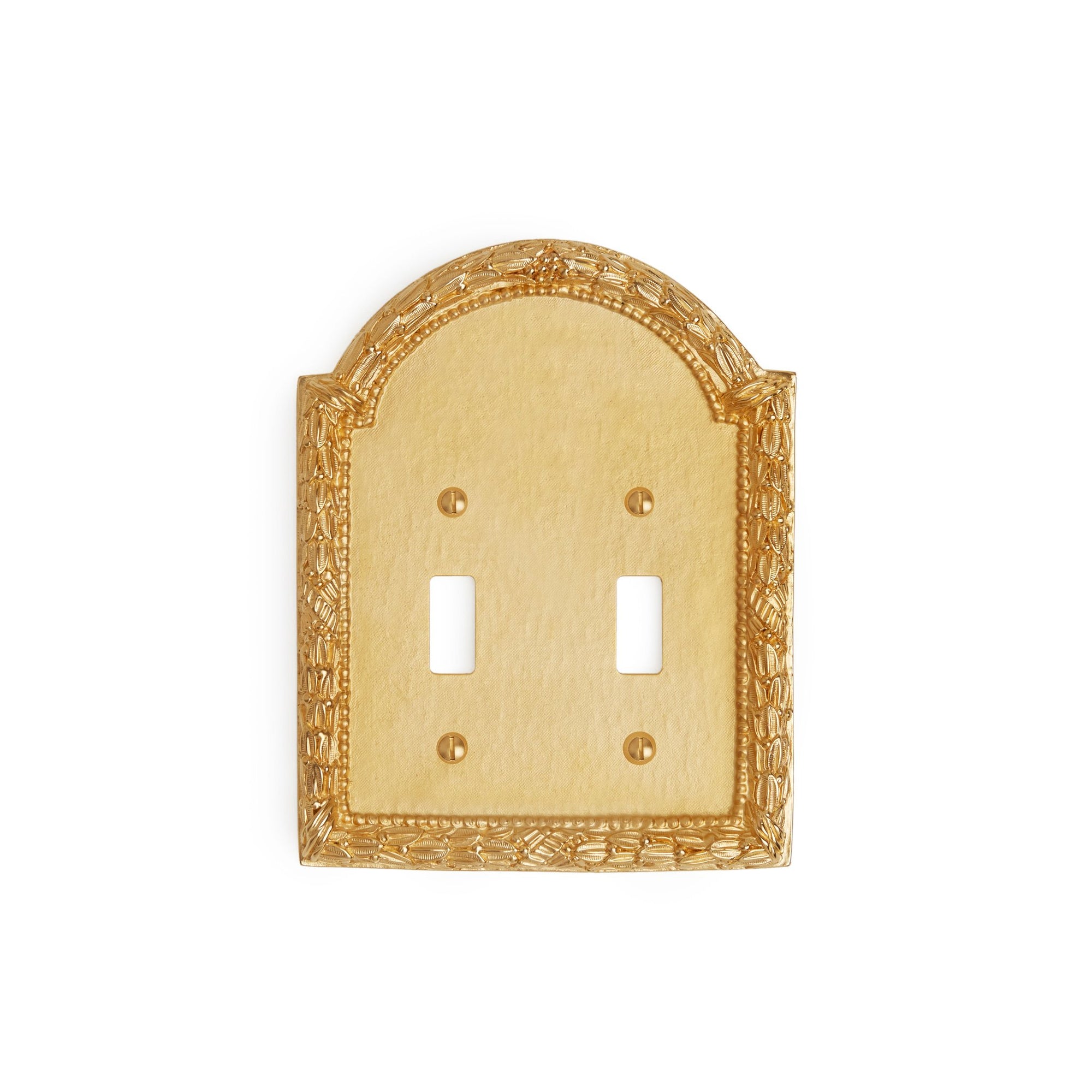 0459D-SWT-GP Sherle Wagner International Acanthus Double Switch Plate in Gold Plate metal finish