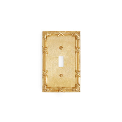 0460-SWT-GP Sherle Wagner International Ribbon & Reed Single Switch Plate in Gold Plate metal finish