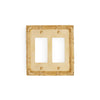 0460D-DEC-GP Sherle Wagner International Ribbon & Reed Double Decora/GFI Plate in Gold Plate metal finish