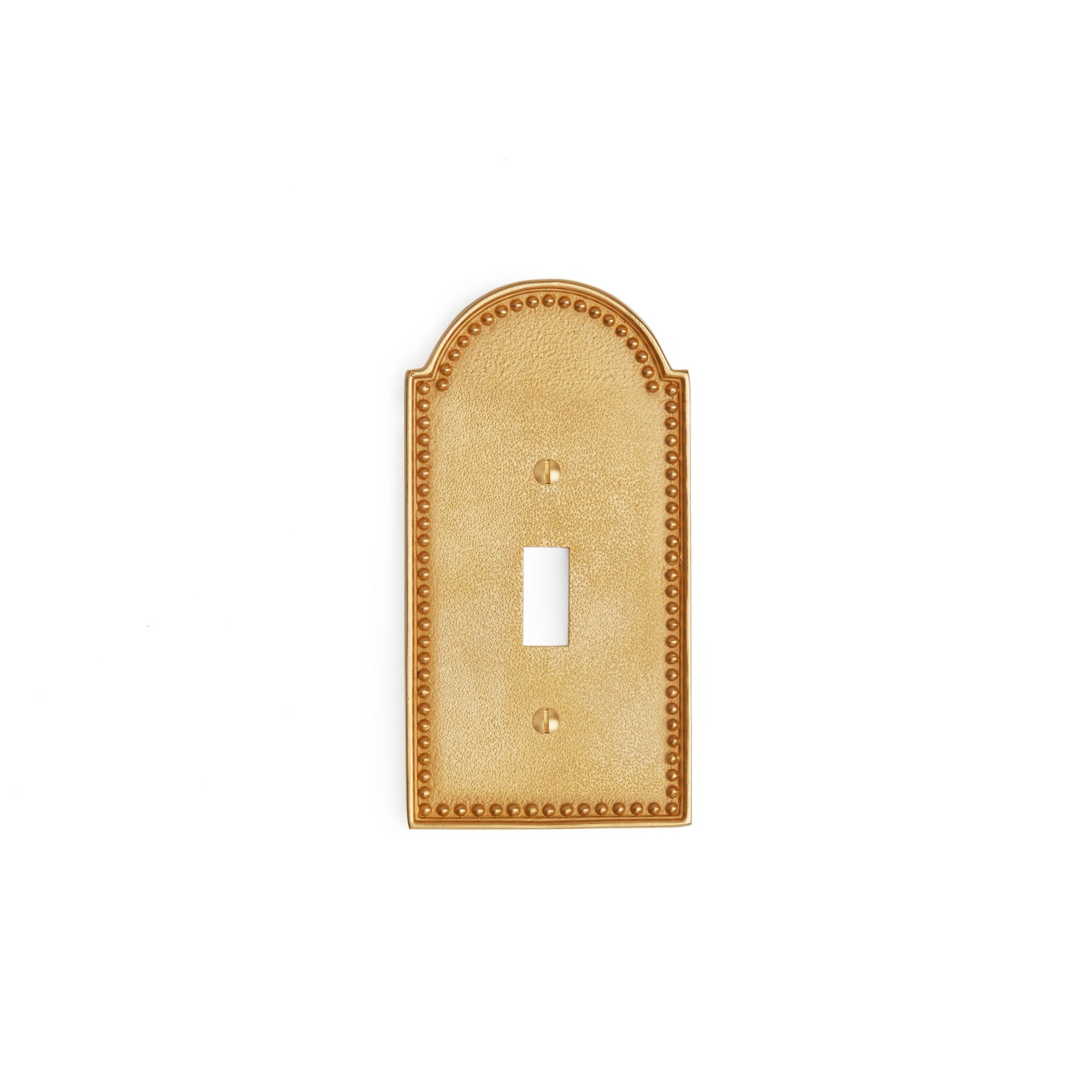 0464-SWT-GP Sherle Wagner International Beaded Single Switch Plate in Gold Plate metal finish