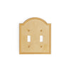 0464D-SWT-GP Sherle Wagner International Beaded Double Switch Plate in Gold Plate metal finish