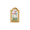 0470-SWT-69PP-WH-GP Sherle Wagner International Classical Ceramic Single Switch Plate Poppies on White in Gold Plate metal finish