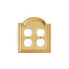 0470D-PLG-GP Sherle Wagner International Classical Double Duplex Plug Plate in Gold Plate metal finish