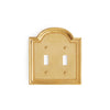 0470D-SWT-GP Sherle Wagner International Classical Double Switch Plate in Gold Plate metal finish