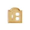 0470D-SWT-PLG-GP Sherle Wagner International Classical Double Single Switch & Duplex Plug Plate in Gold Plate metal finish
