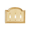 0470T-SWT-GP Sherle Wagner International Classical Triple Switch Plate in Gold Plate metal finish
