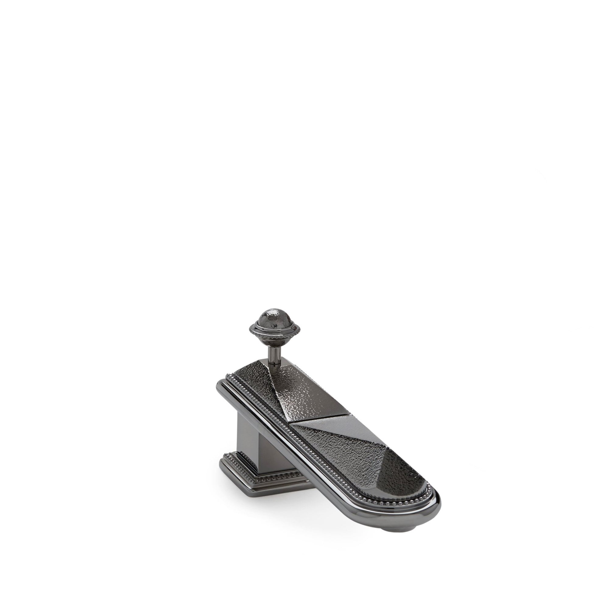0803DKT-HMRD-CP Sherle Wagner International Hammered Pyramid Deck Mount Tub Spout in Polished Chrome metal finish
