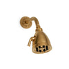 0830SHHD-AC-GP Sherle Wagner International Classical Shower Head with Acanthus Flange in Gold Plate metal finish
