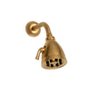 0830SHHD-GR-GP Sherle Wagner International Classical Shower Head with Gey Flange in Gold Plate metal finish